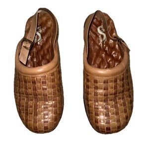 Softwalk Brown Leather Slingback Mule Shoes Size 8 WW